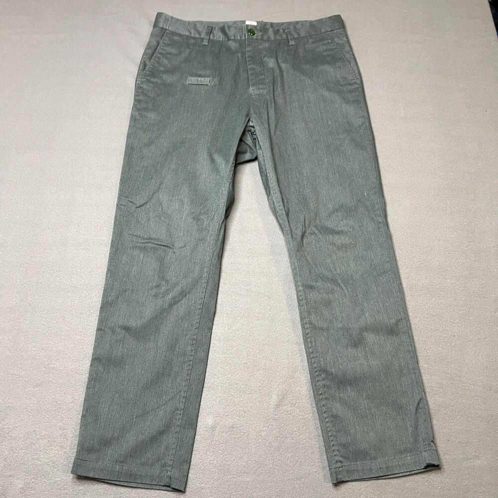 Head Porter Plus Chino Pants Men's Large Green Casual Flat Front Straight Leg